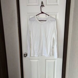 Athleta White Long Sleeve Tee